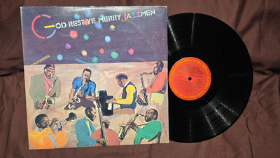 GOD REST YE MERRY JAZZMEN -1981 vinyl LP, Christmas jazz, EX clean & glossy