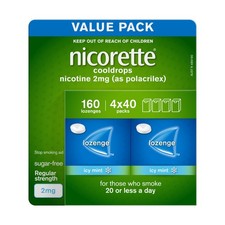 Nicorette Quit Smoking Regular Strength Cooldrops Nicotine Lozenge Icy Mint 8...