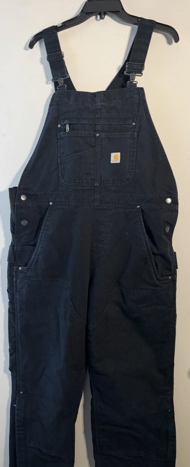 Carhartt Black Overalls Pants Relaxed Fit Size large