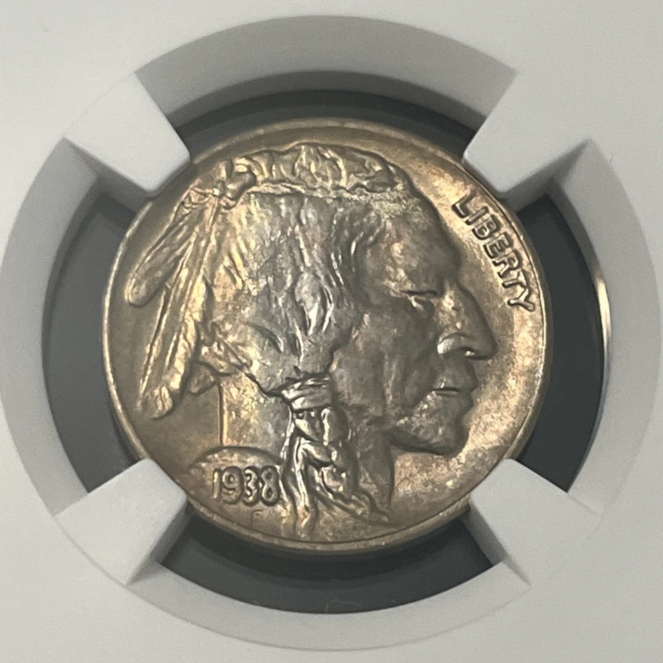 1938 DD - Double Die - MINT MARK ERROR & NGC ERROR NGC 66 Buffalo Nickel - Image 3 of 4