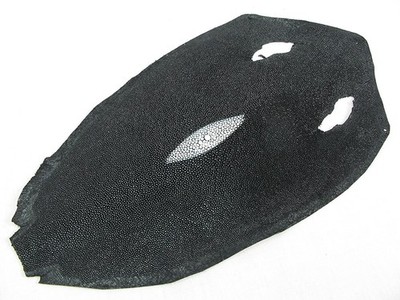 PELGIO Genuine Stingray Skin Leather Hide Pelt Black 5'' x 8''