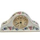 Aynsley Pembroke Floral Mantel Clock Ceramic Quartz Movement England ~ Untested