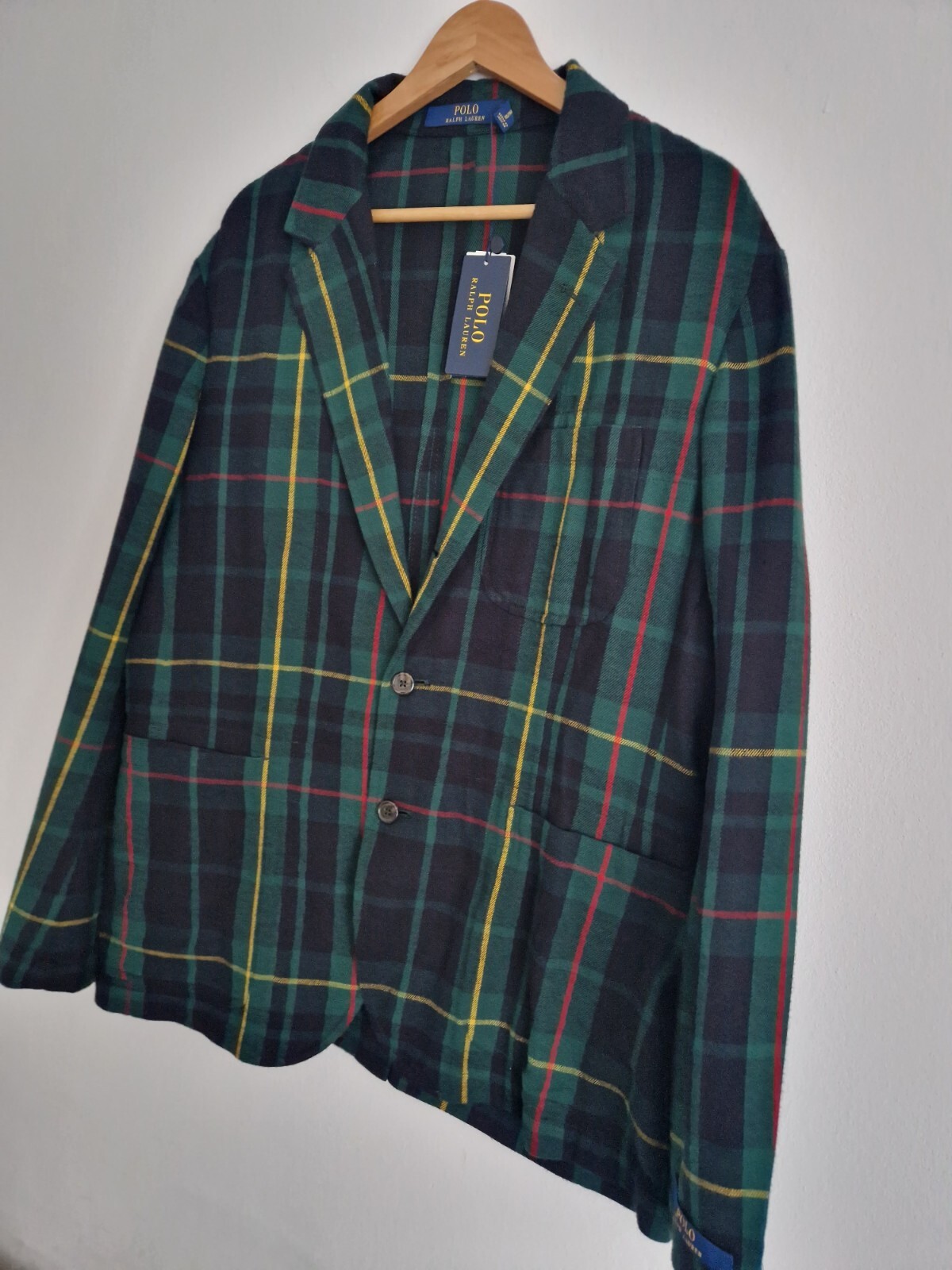 POLO RALPH LAUREN SOFT KNIT TARTAN PLAID SPORT COAT BLAZER . XL eBay