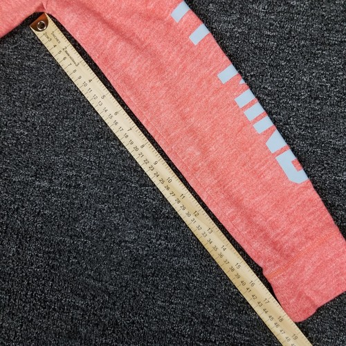 Old Navy Hoodie Girls XL 14 Pink Coral Full Zip Sunshine Spellout School Casual - Picture 8 of 11