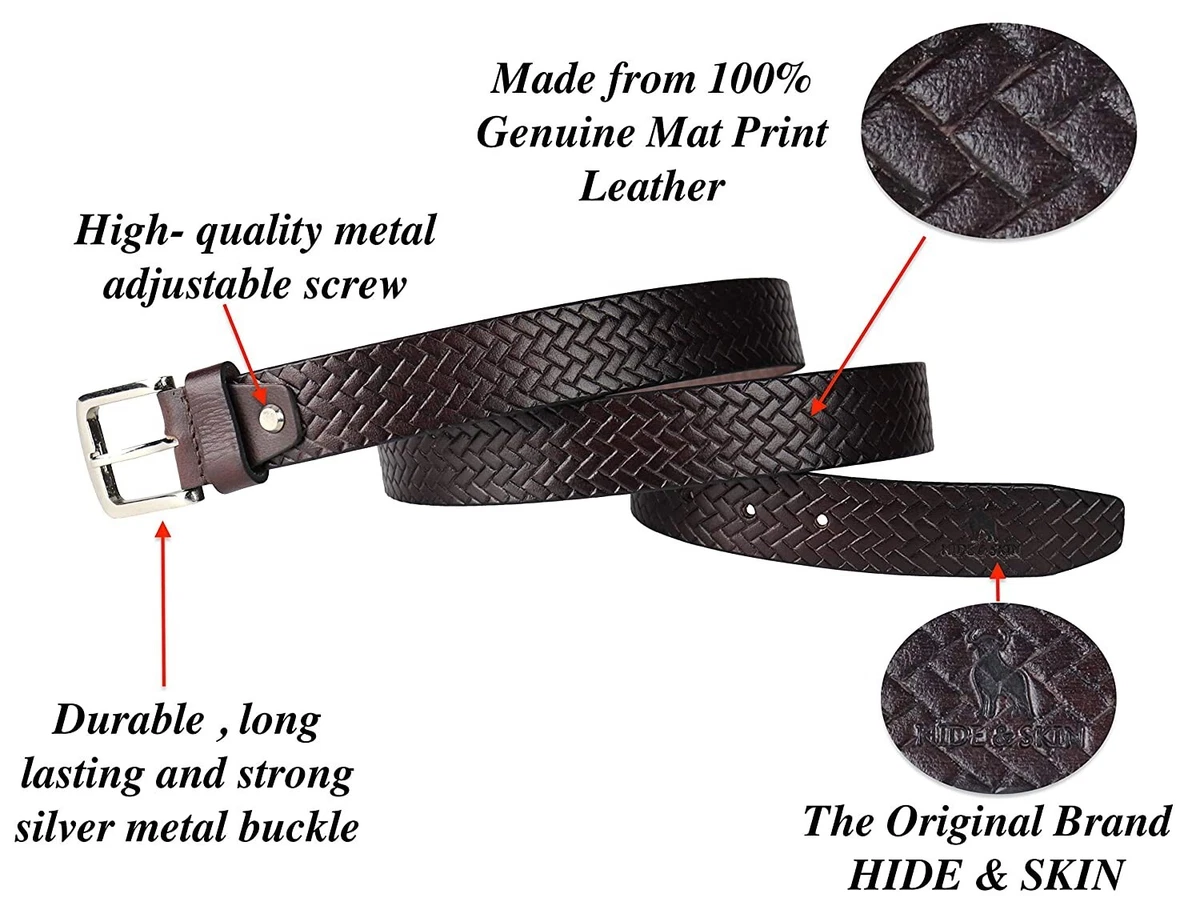 Homme V ritable Cuir Boucle Ceinture Taille R glable Taille 28 42