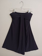 Black Sleeveless Padded Jersey Size Large Short Vintage Party Dress