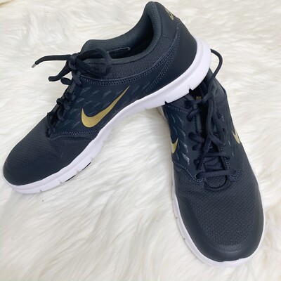 navy and gold nike shoes