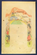 1960s Popeye Magic Slate Original Prototype Illustration Art Whitman Publishing