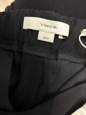 Vince Black Crepe Mid Rise Tapered Pull On Trouser Pants M 295 NWT VX03122330