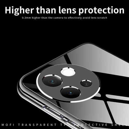 For ViVO V40 Lite 5G, Mofi Slim Transparent Case Soft Rubber Silicone Cover - Photo 7 sur 11