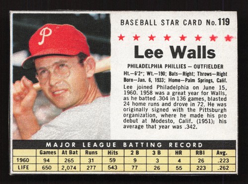 1961 Post Cereal (BOX) Baseball -WELL CUT *Pick a Card/Complete Your Set* - 第 130/219 張圖片