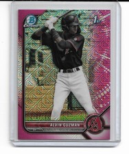 2022 Bowman Chrome Mega Box Refractor Alvin Guzman PINK Parallel #'d 170/199