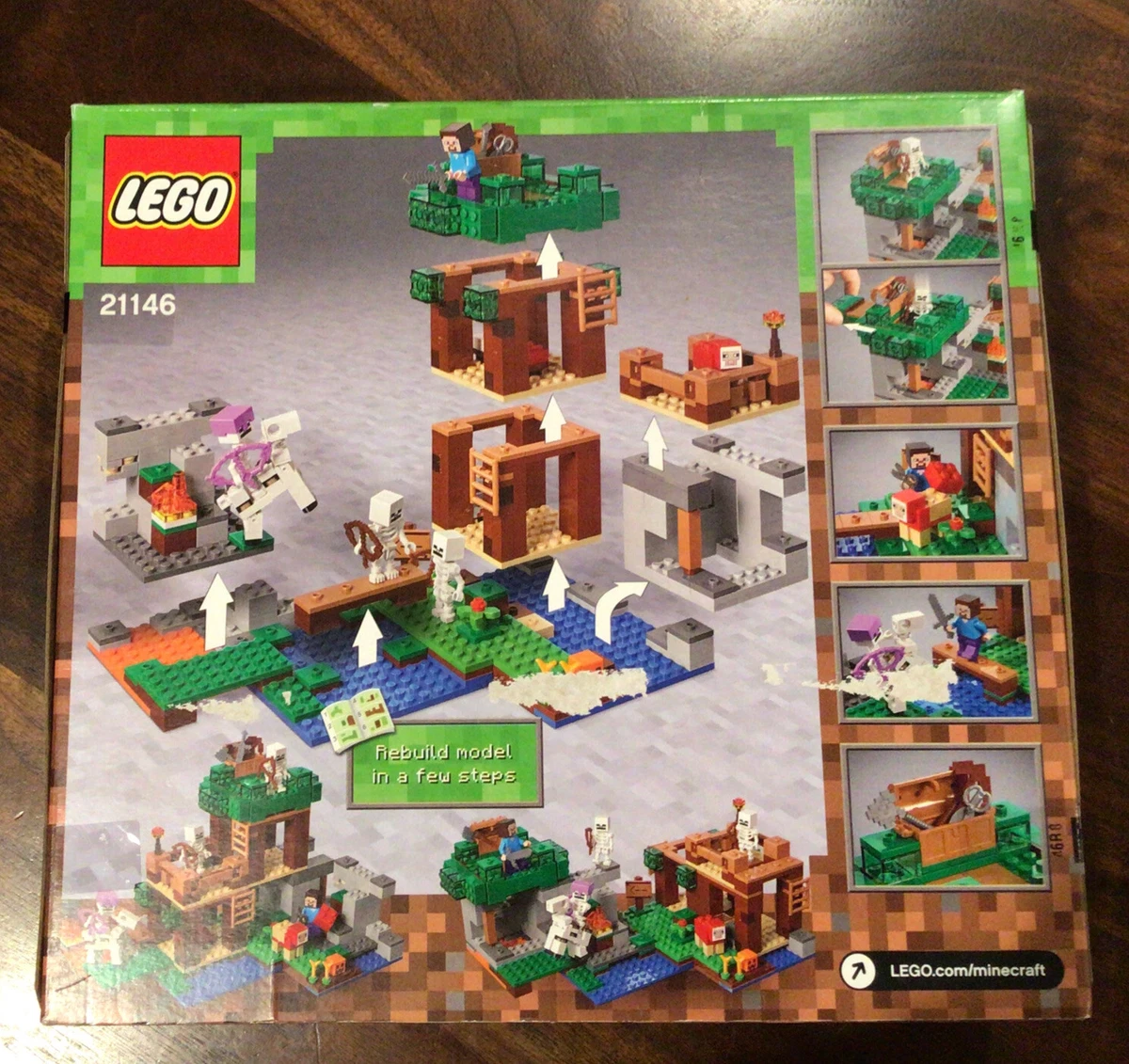 LEGO MINECRAFT THE SKELETON ATTACK 21146 STEVE SKELETON HORSEMEN