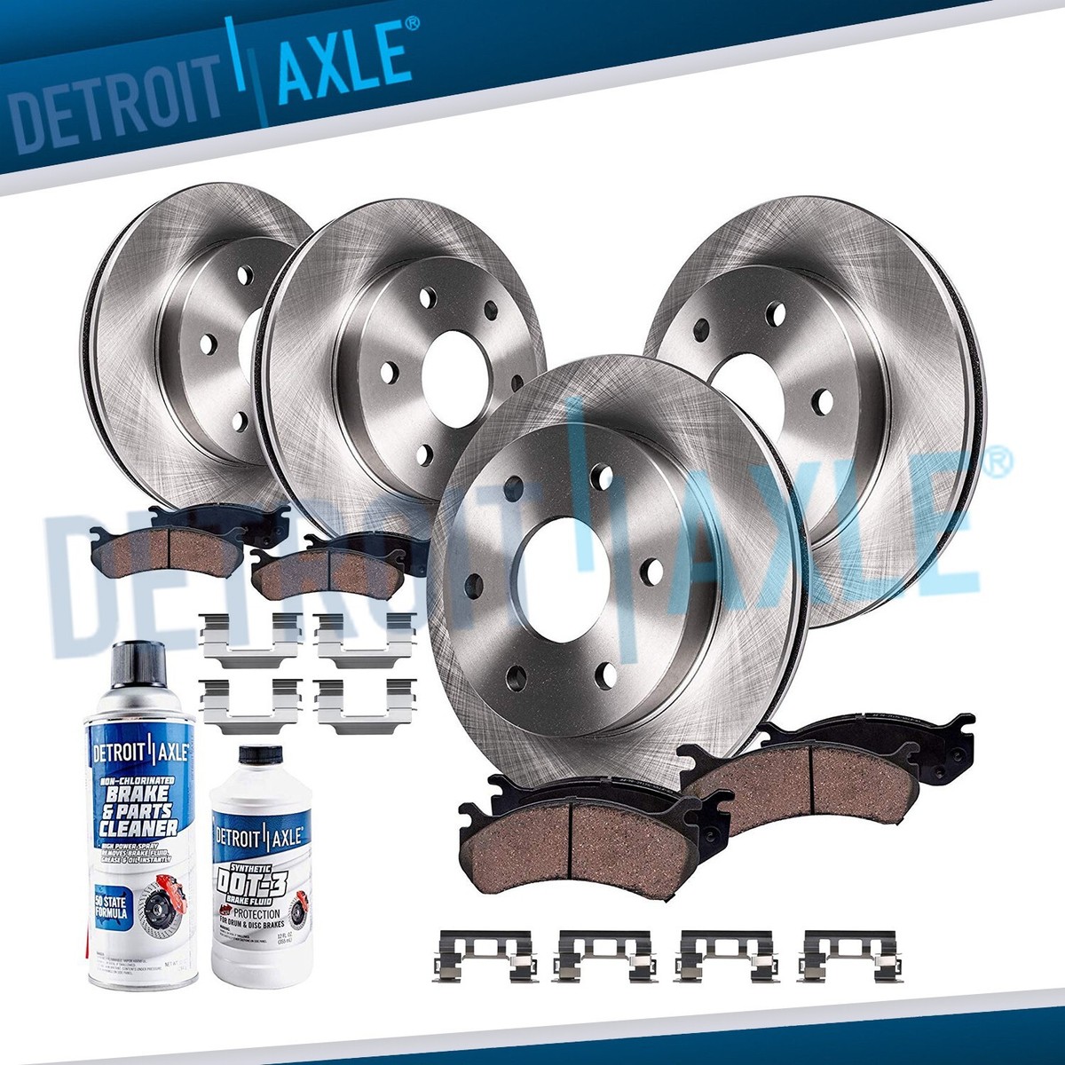 Front and Rear Rotors Brake Pads Kit for Saturn Outlook GMC Acadia