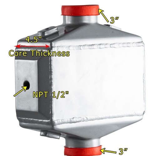 3‘’ Inlet/Outlet Universal Liquid Water to Air Intercooler 12.59