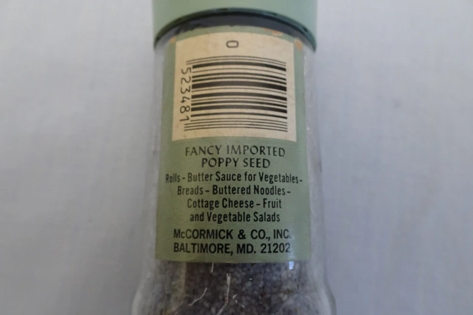Vintage McCormick Spice Bottle - Poppy Seed 2.12 oz - Image 3 of 4