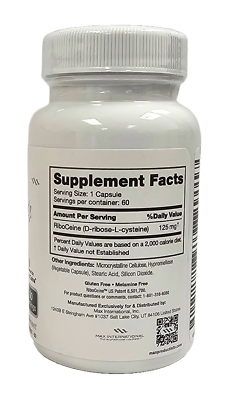 max one glutathione Max ONE, Riboceine, 60 Capsules, 30-Day Supply, Exp. 10/2026 (Pack of 2)