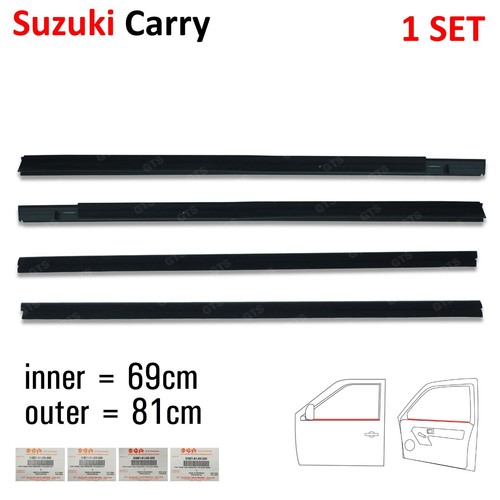 Front Inner+Outer Weatherstrip Door Belt Fits Suzuki Carry APV Truck 2010 - '17 - Picture 2 of 11