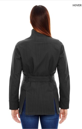 Women's Soft Shell Sport Jacket Dress Coat Dark Gray Women's Size Medium - Picture 2 of 2