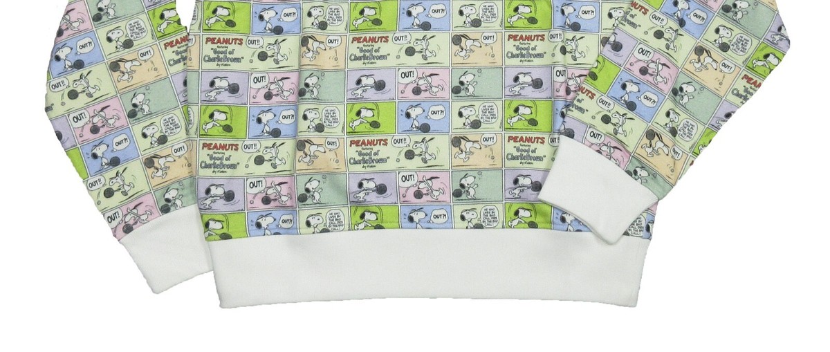 Lacoste x Peanuts Unisex White Multi All Graphic Terry Lined