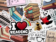 50 Book Stickers For Kindle Reader Bookish Reading Sticker Pack