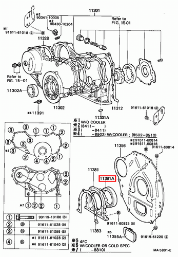 Genuine Toyota LandCruiser HJ75 2H 4.0 Diesel Rear Main Oil Crankshaft Seal - Picture 11 of 13
