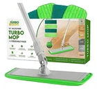 Turbo Mop Microfiber Mop for Floor cleaning- Tile & Wood Floor 4 Reusable Pads