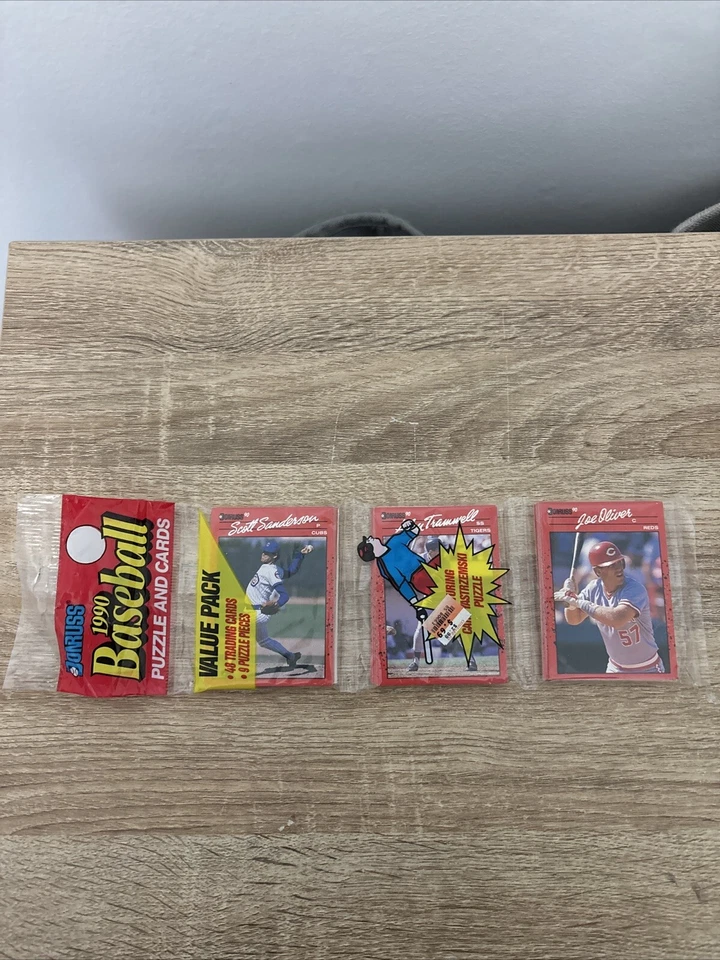 Vintage 1990 MLB Donruss Baseball Cards Value Pack & Puzzle Rack Pack New Sealed - Image 4 of 4