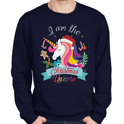 1Tee Herren I'm the Christmas Einhorn Sweatshirt Pullover