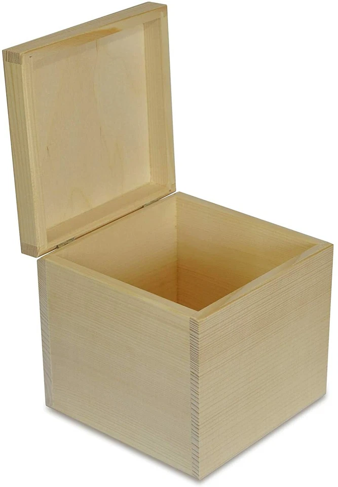 Creative Deco Quadrato Scatola in Legno con Coperchio | 16 x 16 x 16 cm - Immagine 2 di 4