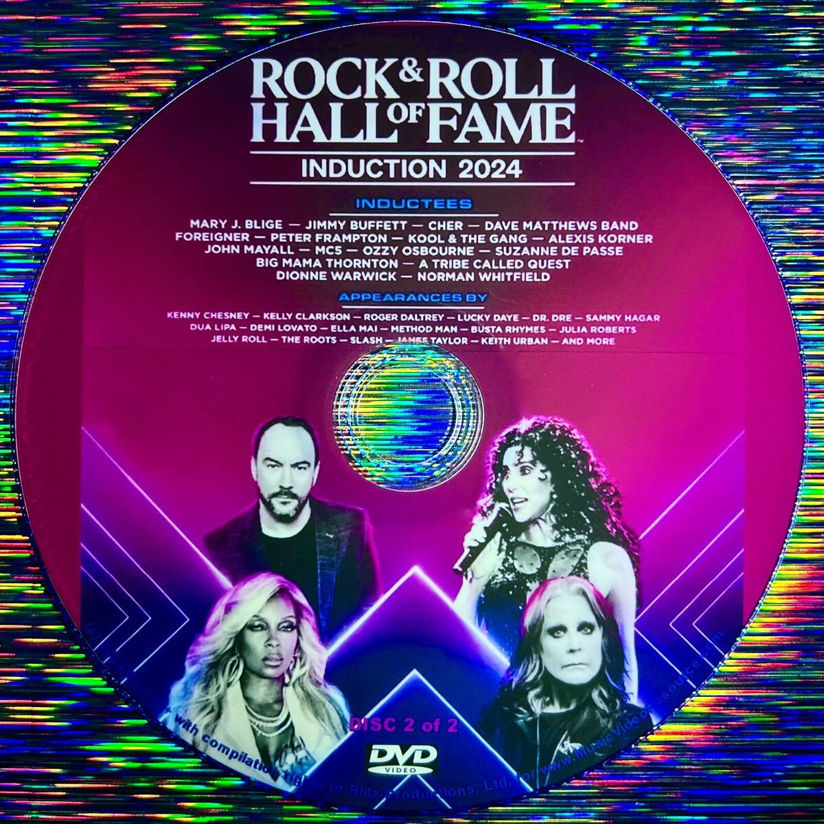 2024 ROCK & ROLL HALL OF FAME CEREMONY 2 DVD Set CHER Ozzy 2024 ROCK & ROLL HALL OF FAME CEREMONY 2 DVD Set CHER Ozzy