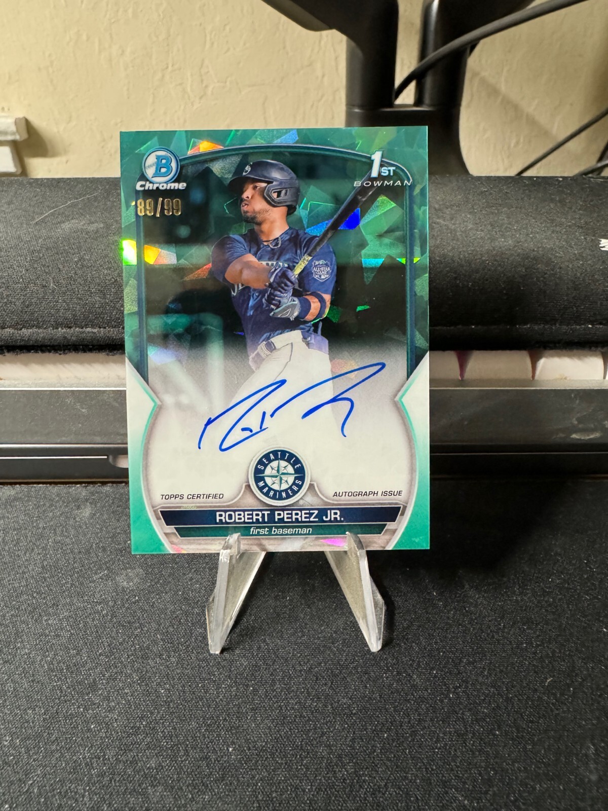2023 1st Bowman Chrome Sapphire Robert Perez Jr Aqua Auto /99