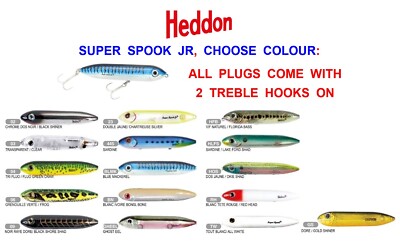 HEDDON SUPER SPOOK JR 90mm PLUG MEERESANGELN KÖDEROBERFLÄCHE HECHT BARSCH POPPER KÖDER