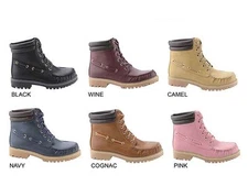 New Women Hi Top Lace Up Military Combat Ankle Booties Boot Hiking Work Lug Sole