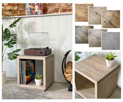 SIHAN // Moderner kleiner Vinyl-Aufbewahrungsschrank im skandinavischen Stil aus Holz