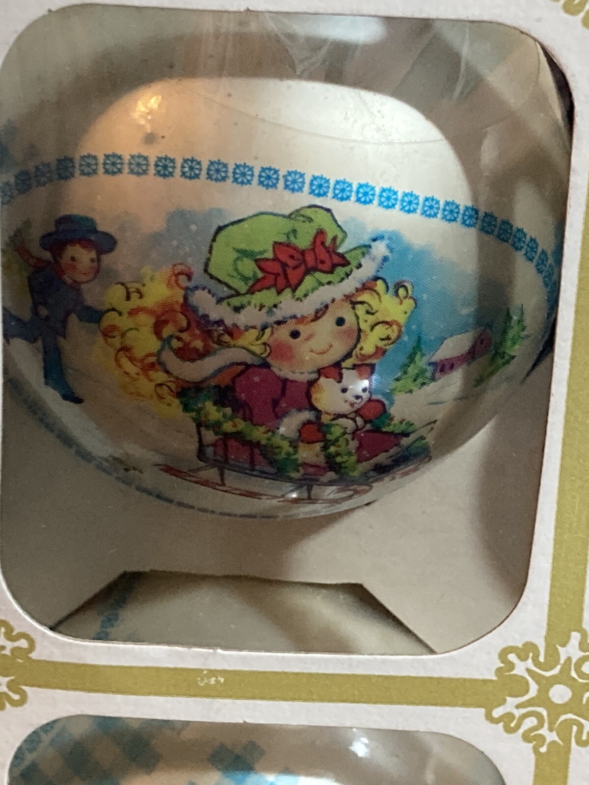 Vintage Christmas Noelle Ornaments Original Boy Girl Cat Box Sled eBay