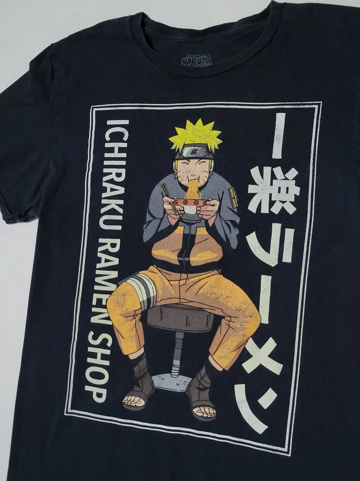 (#2) Camisa Naruto Youth Boys Anime Negra Gráfica Talla Juvenil Mediana Negra Foto 3 de 4