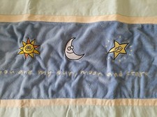 GR0W Baby Comforter Blanket Quilt YOU ARE MY SUN MOON AND STARS BLUE EMBROIDERY