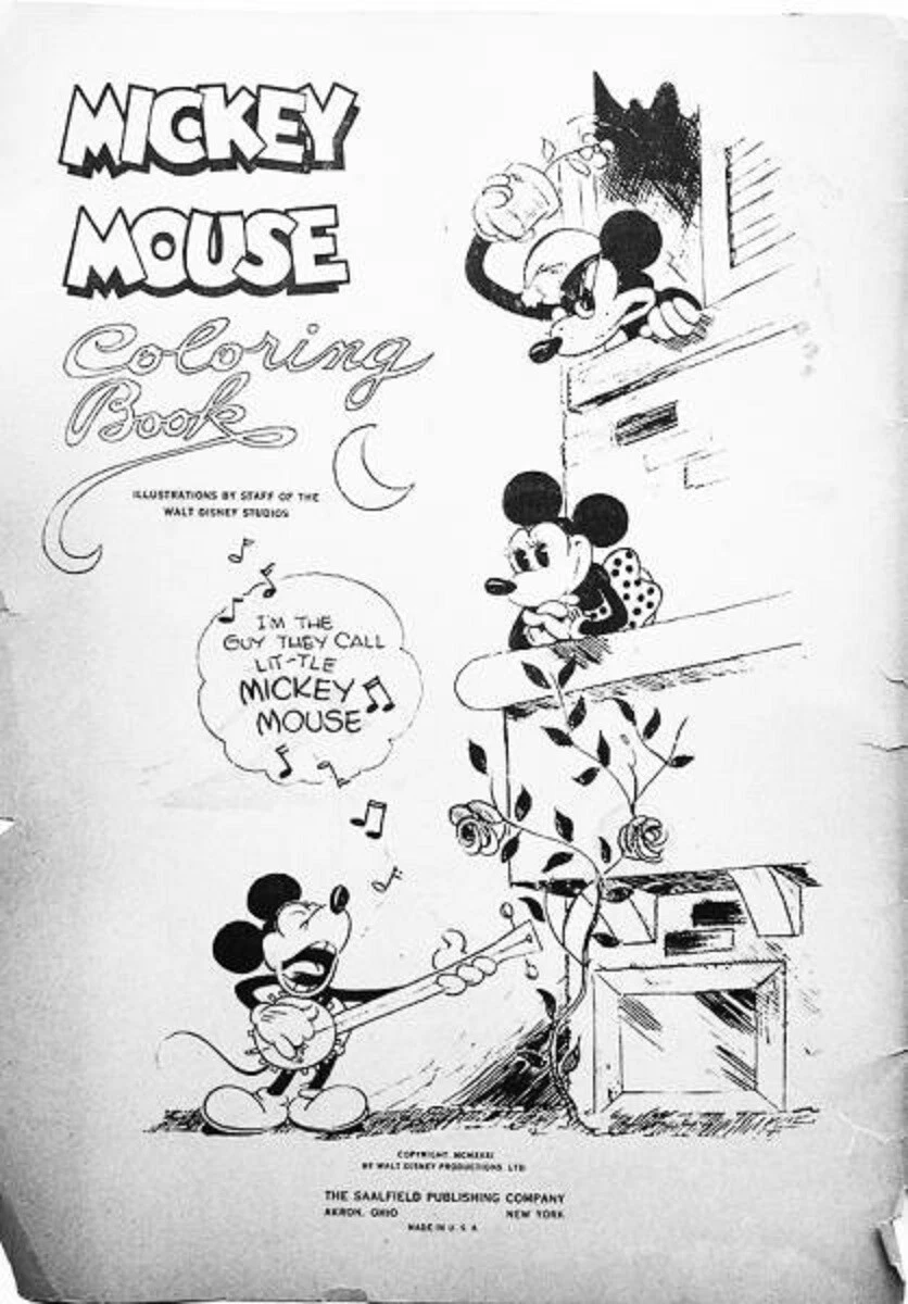 Classic Mickey Mouse Coloring Pages