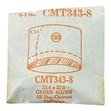Germanow-Simon Mach (GS) CMT343-8 Watch Crystal 23.4x22.0 NOS Part Gruen