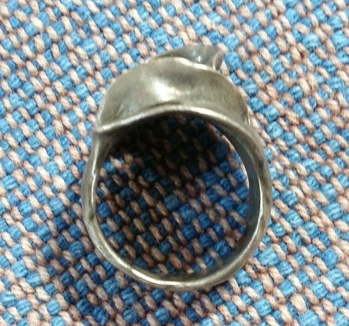 Vtg Handmade Abstract Modernist Sterling Silver Floral Ring Size 7~~10.8g - Picture 11 of 12