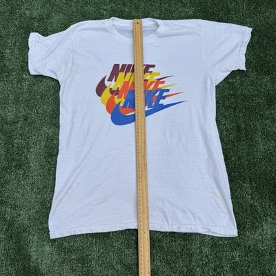 Tシャツ(長袖/七分) gomme - 90's GOMME archive dots triangle cut sew Nike Vintage T Shirt Mens 70s Quad Swoosh Stack OG Rare Pinwheel