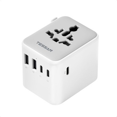 TESSAN Universal Travel Adapter 28W, International Power Adapter with 3 USB C 2