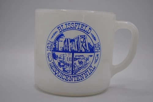 Vintage Blissfield Michigan 1924-1974 Sesquicentennial Coffee Mug
