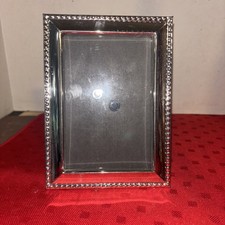 Beautiful Silver BEADED Picture Frame For 3  X 4.6  Photo