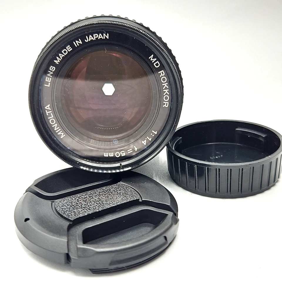 Lente principal Minolta MD Rokkor 50 mm f/1,4 para cámara fotográfica Minolta MD Mount SLR Foto 2 de 4