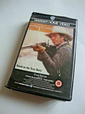 TOM HORN VHS VIDEO - WARNERS CLAMSHELL BIG BOX - UNPLAYED TEST CASSETTE