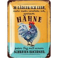 Lanolu Blechschild HäHne Bauernhof Retro Vintage - 15X20Cm