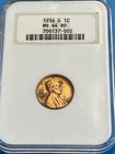 1936 D Lincoln Cent NGC MS 64 RD Old Fatty Soap Box Holder