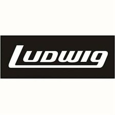 Ludwig White Bass Drum Logo Decal Block Logo 2x5.5
